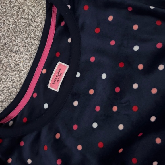 Sold Kate spade Navy and Pink Polka Dot Kids Pajama Set Like NEW! - Picture 3 of 4